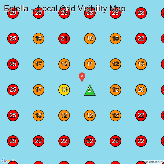 Estella GeoGrid visibility map for Baby Clothing Store in None